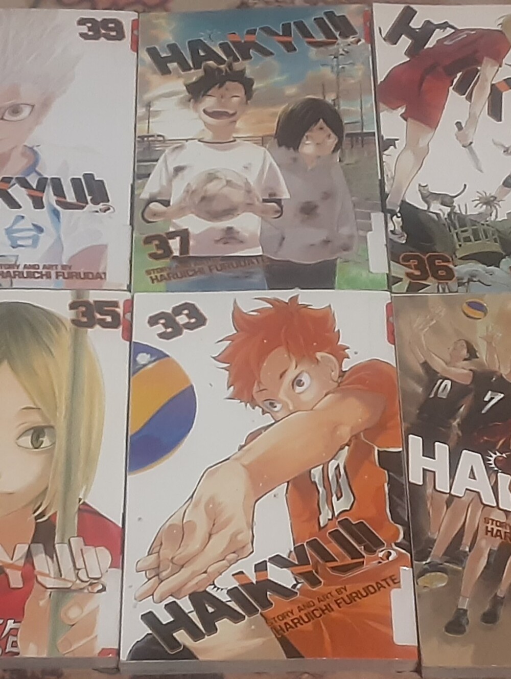 Haikyuu manga volumes 32,33,35,36,37,39 Haruichi Furudate Viz . all are ex-libra